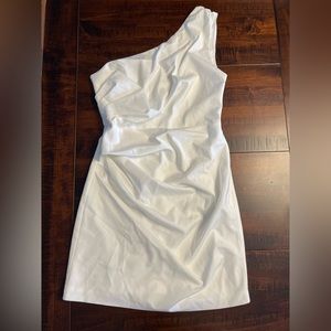 Lulus DO+BE one shoulder white dress. Size Medium.